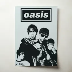 Oasis – Black And White Band Portrait Fine Art Music Poster