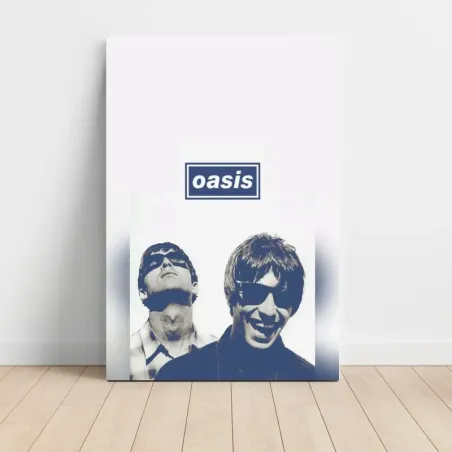 Oasis – Blue Logo Portrait Fine Art Music Poster