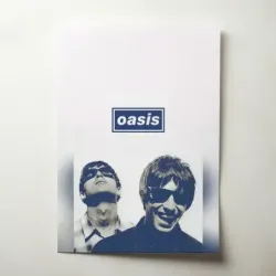 Oasis – Blue Logo Portrait Fine Art Music Poster