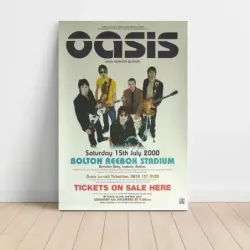 Oasis – Bolton Reebok Stadium 2000 Fine Art Concert Poster