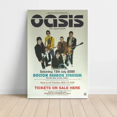 Oasis – Bolton Reebok Stadium 2000 Fine Art Concert Poster