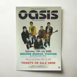 Oasis – Bolton Reebok Stadium 2000 Fine Art Concert Poster