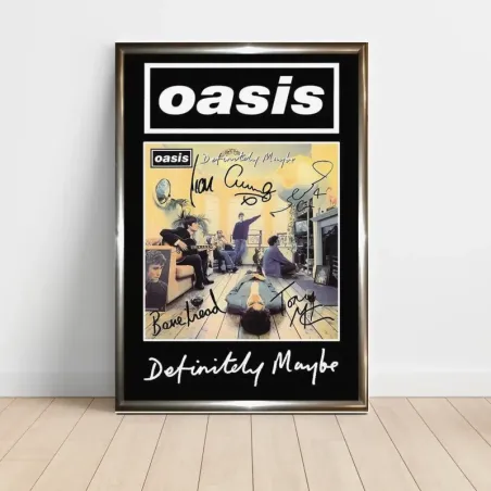 Oasis – Definitely Maybe Signed Frame Fine Art Music Poster