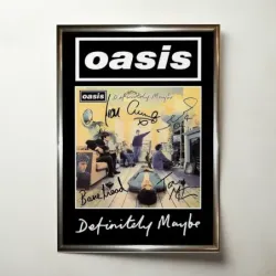 Oasis – Definitely Maybe Signed Frame Fine Art Music Poster