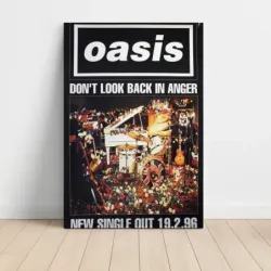 Oasis – Don't Look Back In Anger (Single) (Design 1) Fine Art Music Poster