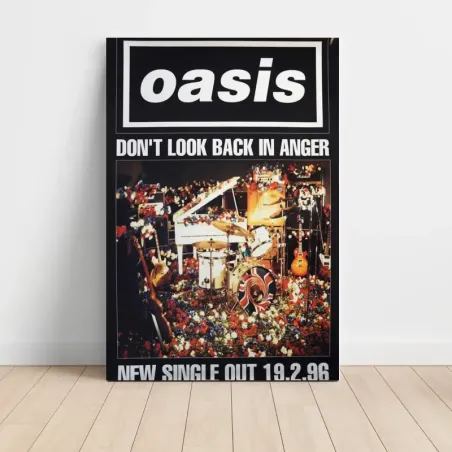 Oasis – Don't Look Back In Anger (Single) (Design 1) Fine Art Music Poster