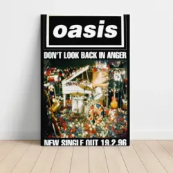 Oasis – Don't Look Back In Anger (Single) (Design 2) Fine Art Music Poster