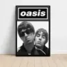 Oasis – Liam And Noel Black Border Fine Art Music Poster