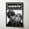 Oasis – Liam And Noel Black Border Fine Art Music Poster