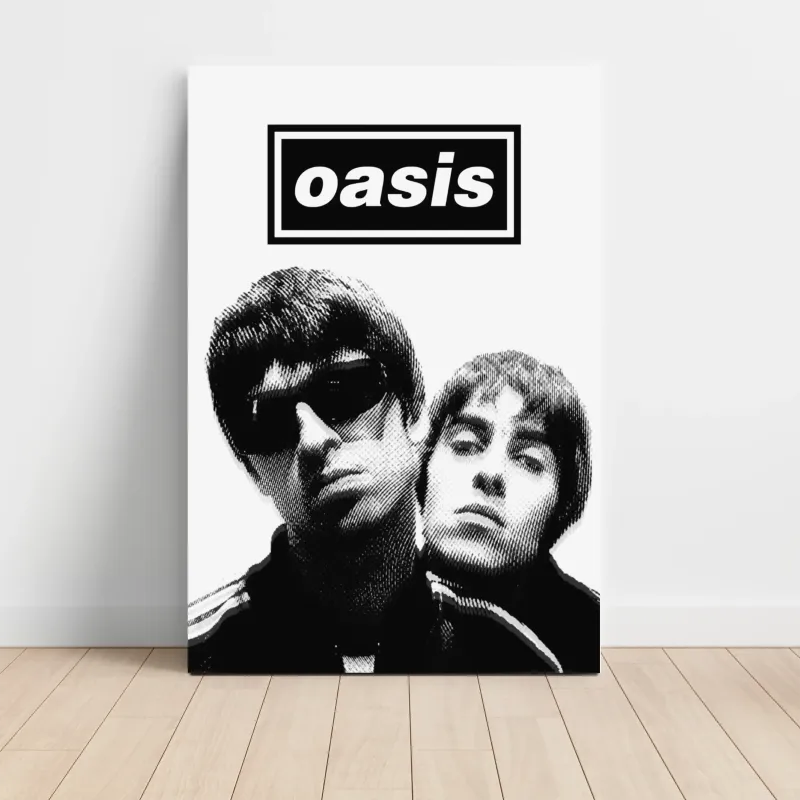 Oasis – Liam And Noel Halftone Fine Art Music Poster