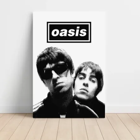 Oasis – Liam And Noel Halftone Fine Art Music Poster
