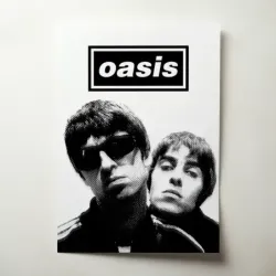 Oasis – Liam And Noel Halftone Fine Art Music Poster