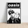 Oasis – Liam And Noel Halftone Logo Fine Art Music Poster