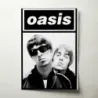 Oasis – Liam And Noel Halftone Logo Fine Art Music Poster