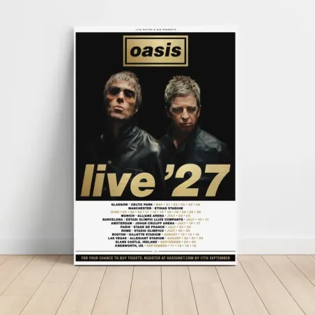 Oasis – Live '27 Tour Fine Art Concert Poster