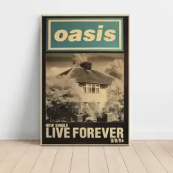 Oasis – Live Forever (Single) (Design 2) Fine Art Music Poster