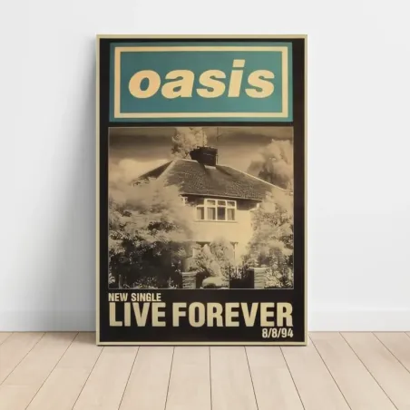 Oasis – Live Forever (Single) (Design 2) Fine Art Music Poster
