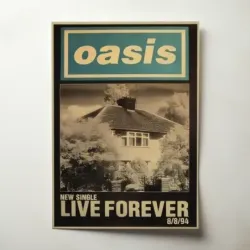 Oasis – Live Forever (Single) (Design 2) Fine Art Music Poster