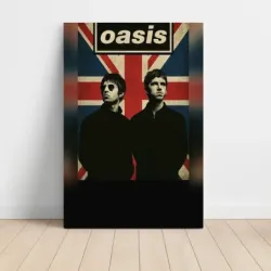 Oasis – Union Jack Portrait Fine Art Music Poster