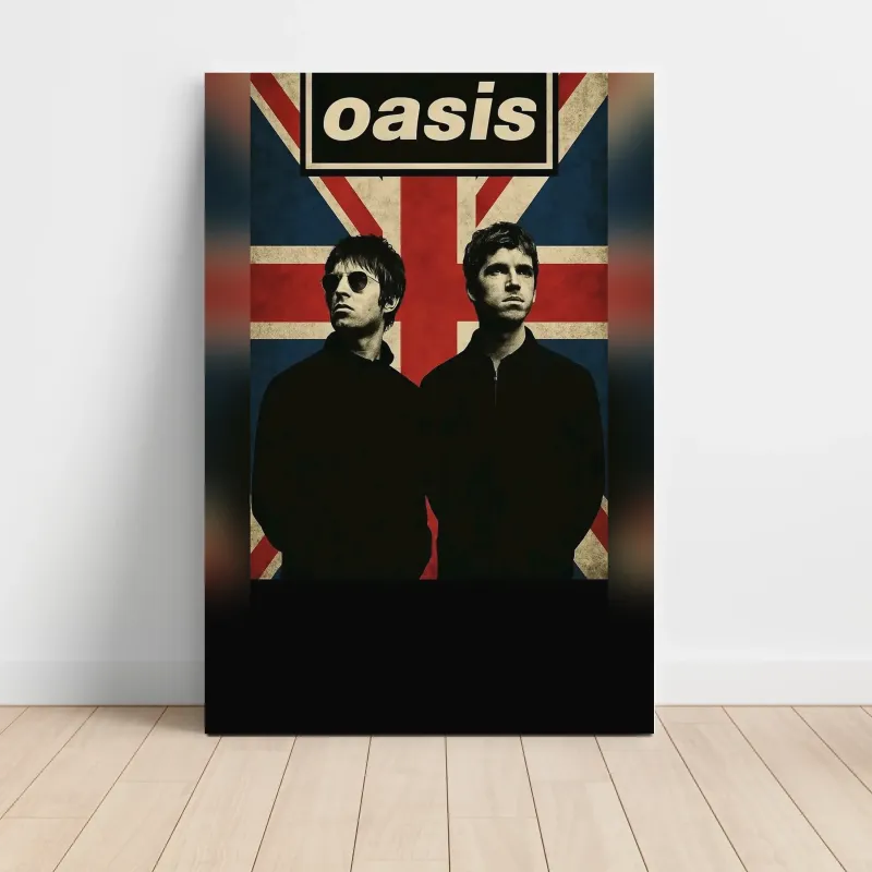 Oasis – Union Jack Portrait Fine Art Music Poster
