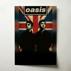 Oasis – Union Jack Portrait Fine Art Music Poster