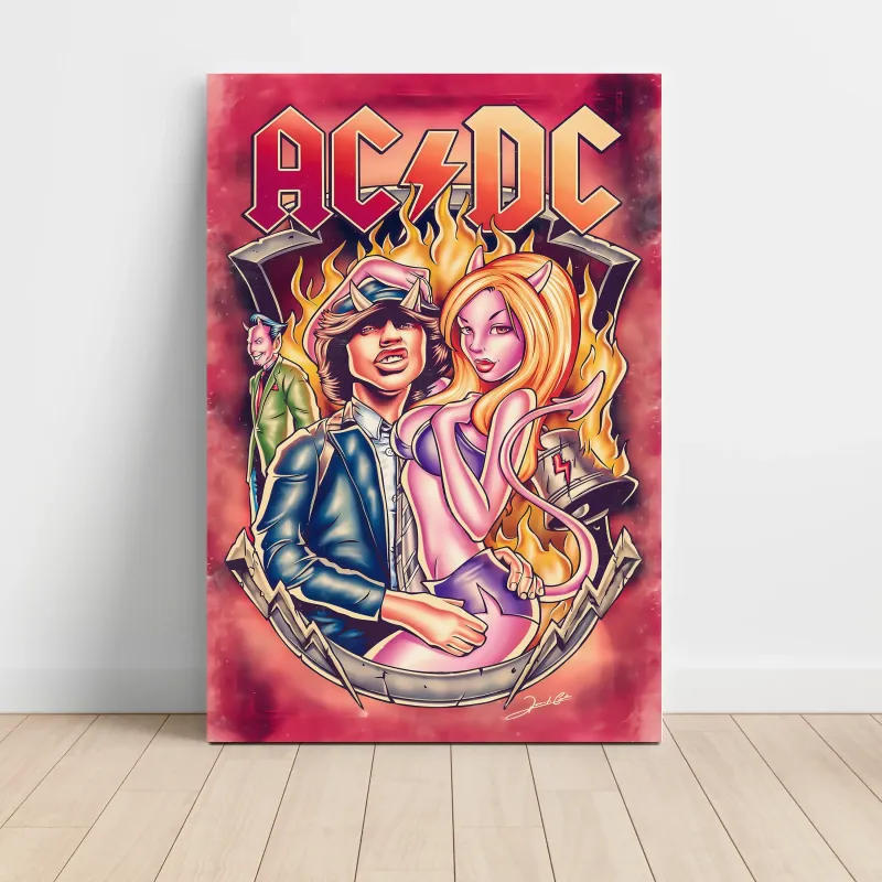 AC/DC – Angus Young Devil Art Fine Art Music Poster