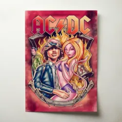 AC/DC – Angus Young Devil Art Fine Art Music Poster