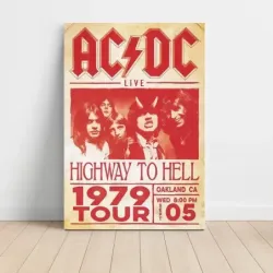 AC/DC – Highway To Hell Tour 1979 Oakland Fine Art Concert Poster