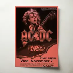 AC/DC – The Razors Edge Civic Arena Fine Art Concert Poster
