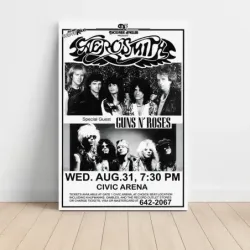 Aerosmith and Guns N' Roses – Civic Arena Fine Art Concert Poster
