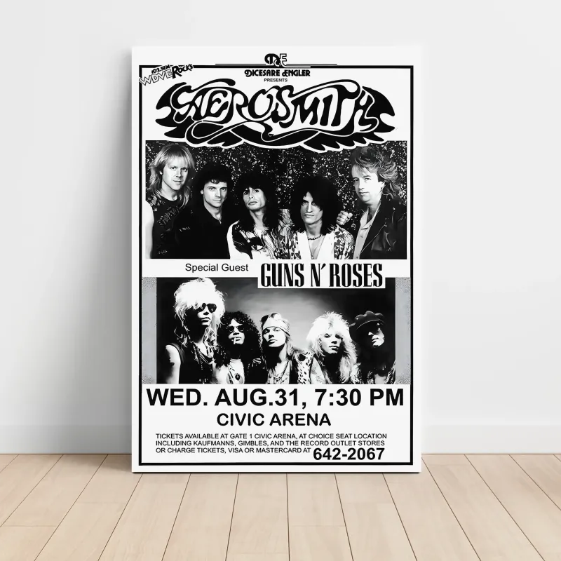 Aerosmith and Guns N' Roses – Civic Arena Fine Art Concert Poster