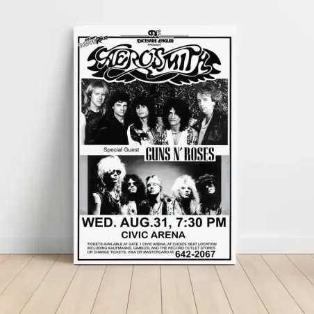 Aerosmith and Guns N' Roses – Civic Arena Fine Art Concert Poster