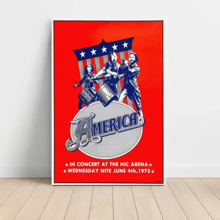 America – HIC Arena 1975 Fine Art Concert Poster