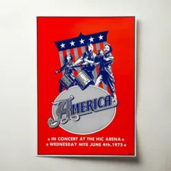 America – HIC Arena 1975 Fine Art Concert Poster