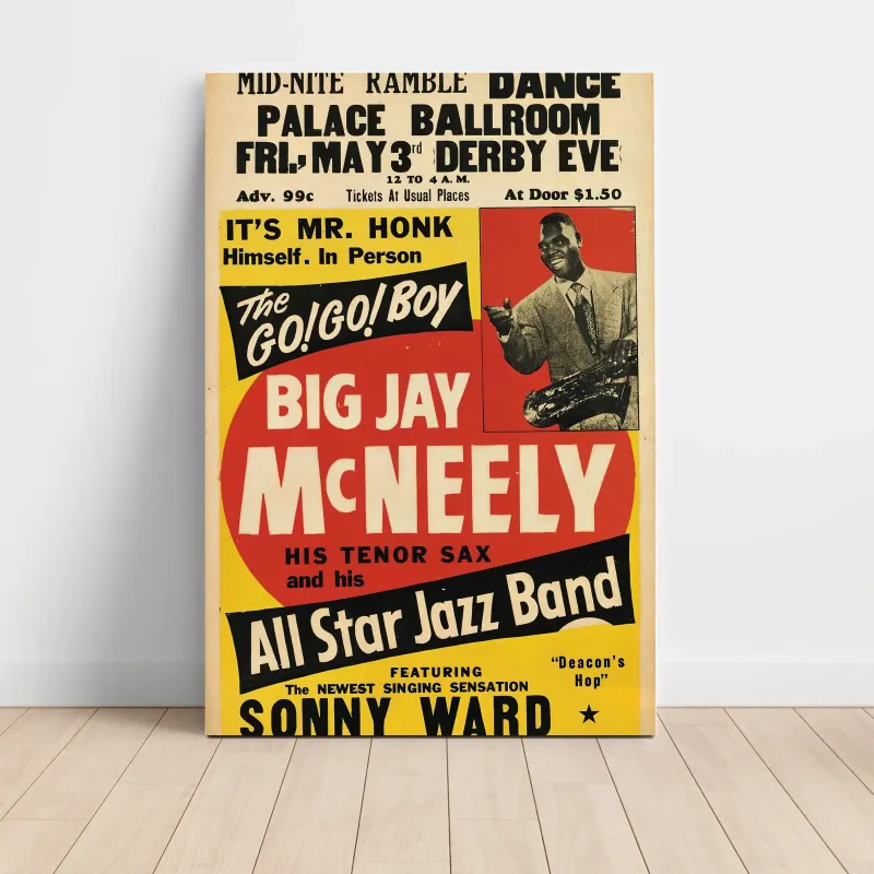 Big Jay McNeely – Palace Ballroom Fine Art Concert Poster