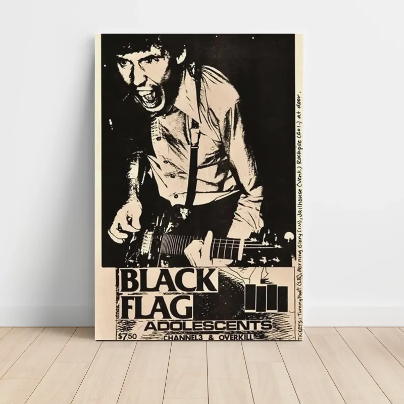 Black Flag and Adolescents – Live Flyer Fine Art Concert Poster