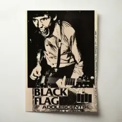 Black Flag and Adolescents – Live Flyer Fine Art Concert Poster
