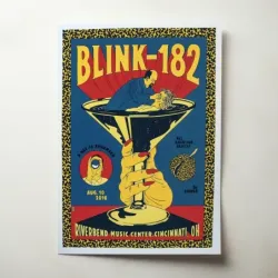 Blink-182 – Riverbend Music Center Cincinnati 2016 Fine Art Concert Poster
