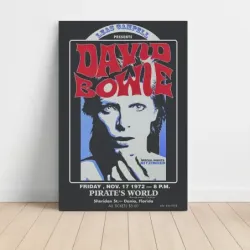David Bowie – Pirates World Dania 1972 Fine Art Concert Poster