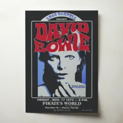 David Bowie – Pirates World Dania 1972 Fine Art Concert Poster