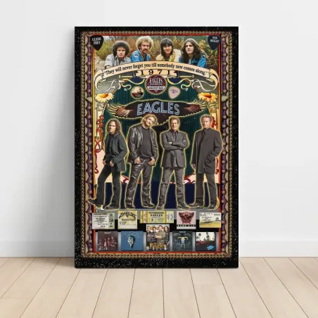 Eagles – 1971 Collage Fine Art Music Poster