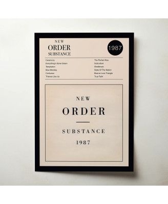 New Order – Substance Fine Art Album Poster