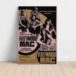 Fleetwood Mac – Gardens Auditorium 1971 Fine Art Concert Poster
