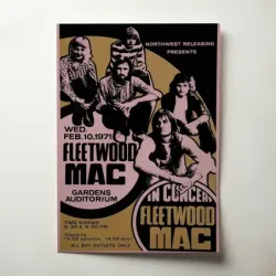 Fleetwood Mac – Gardens Auditorium 1971 Fine Art Concert Poster