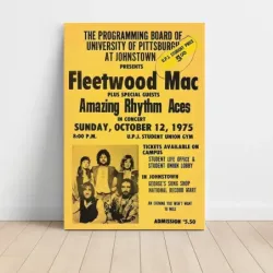 Fleetwood Mac – University of Pittsburgh Johnstown 1975 Fine Art Concert Poster
