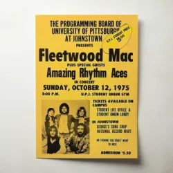 Fleetwood Mac – University of Pittsburgh Johnstown 1975 Fine Art Concert Poster