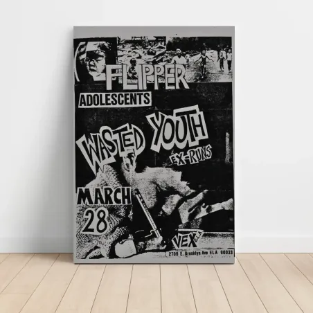 Flipper and Wasted Youth – Vex Fine Art Concert Poster