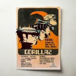 Gorillaz – Not A Real Band Fine Art Music Poster