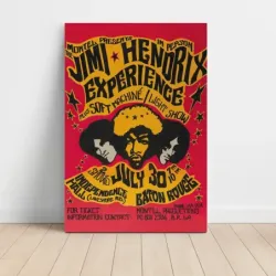 Jimi Hendrix Experience – Independence Hall Baton Rouge Fine Art Concert Poster