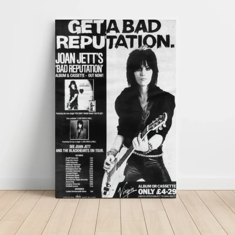 Joan Jett – Bad Reputation Fine Art Music Poster